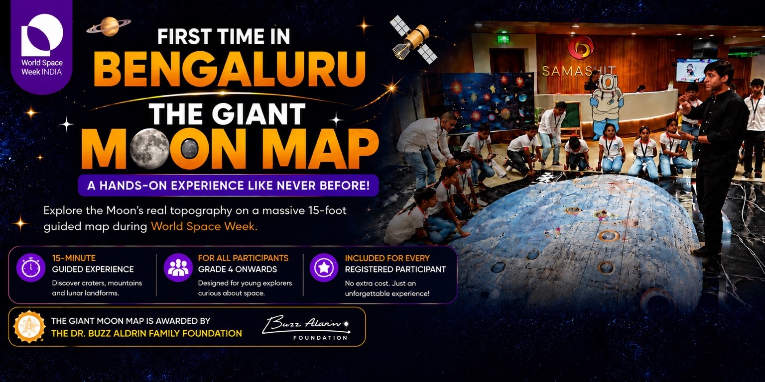 First time in Bengaluru — The Giant Moon Map, a hands-on experience during World Space Week