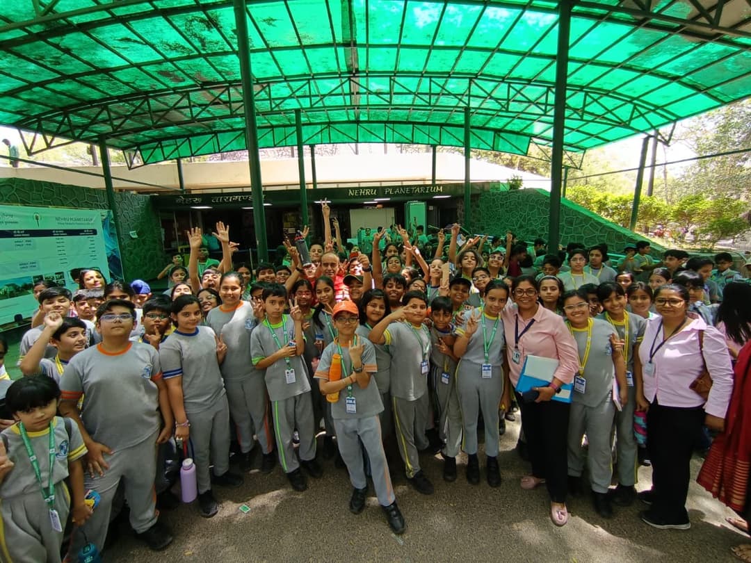 Planetarium dome showing galaxy projection